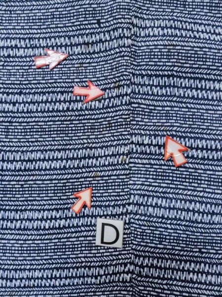 Photo15: M0207R Used Japanese men  Indigo Blue Men's Yukata / Cotton. Abstract pattern   (Grade C) (15)