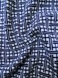 Photo9: M0207T Used Japanese men  Indigo Blue Men's Yukata / Cotton. Plaid Checks   (Grade B) (9)