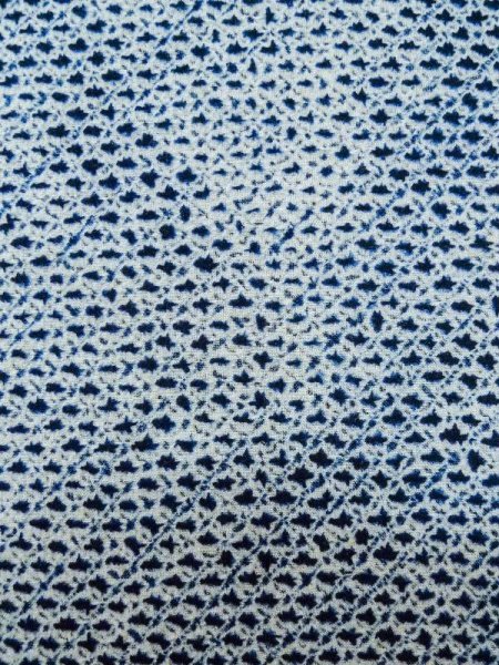 Photo5: M0207Z Used Japanese men  Indigo Blue Men's Yukata / Cotton. Dapple pattern Arimatsu-shibori(tie dye)  (Grade C) (5)