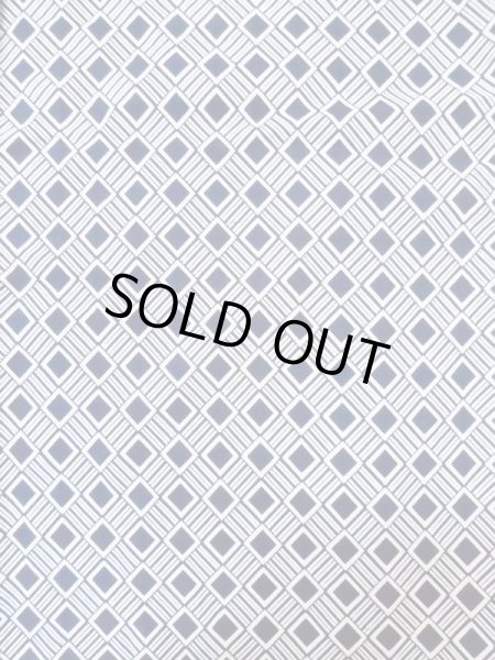 Photo4: Mint M0214B Used Japanese men  White Men's Yukata / Cotton. Geometrical pattern,   (Grade A) (4)