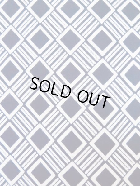 Photo5: Mint M0214B Used Japanese men  White Men's Yukata / Cotton. Geometrical pattern,   (Grade A) (5)