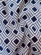 Photo9: Mint M0214B Used Japanese men  White Men's Yukata / Cotton. Geometrical pattern,   (Grade A) (9)