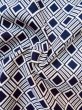 Photo10: Mint M0214B Used Japanese men  White Men's Yukata / Cotton. Geometrical pattern,   (Grade A) (10)