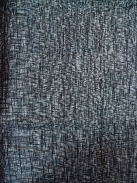 Photo3: M0214E Used Japanese men  Navy Blue Men's Yukata / Synthetic. Abstract pattern tight-fitting sleeves  (Grade C) (3)