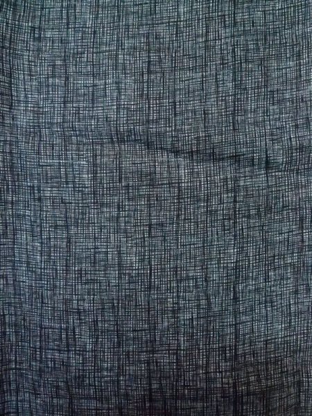 Photo4: M0214E Used Japanese men  Navy Blue Men's Yukata / Synthetic. Abstract pattern tight-fitting sleeves  (Grade C) (4)