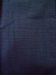Photo4: M0214F Used Japanese men Dark Navy Blue Men's Kimono / Wool. Geometrical pattern   (Grade D) (4)