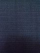 Photo5: M0214F Used Japanese men Dark Navy Blue Men's Kimono / Wool. Geometrical pattern   (Grade D) (5)