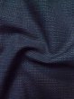 Photo10: M0214F Used Japanese men Dark Navy Blue Men's Kimono / Wool. Geometrical pattern   (Grade D) (10)