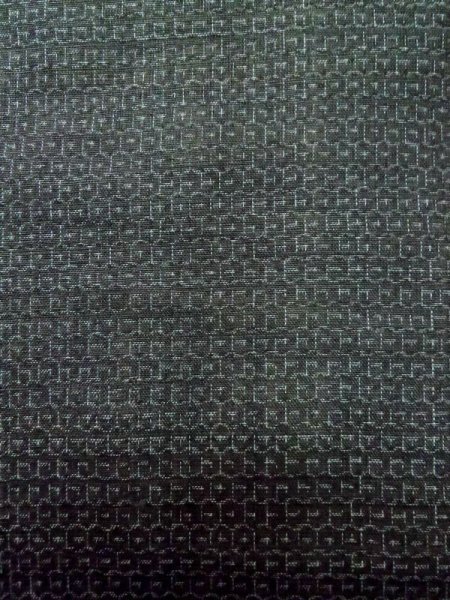 Photo5: Mint M0214I Used Japanese men Brownish Black Men's Kimono / Linen. Tortoise-shell pattern(Hexagonal pattern)   (Grade A) (5)