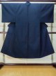 Photo1: Mint M0214J Used Japanese men Dark Blue Men's Kimono / Wool.    (Grade A) (1)