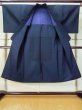 Photo2: Mint M0214J Used Japanese men Dark Blue Men's Kimono / Wool.    (Grade A) (2)