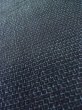 Photo7: M0214L Used Japanese men Bluish Black Men's Kimono / Silk. Tortoise-shell pattern(Hexagonal pattern) Shiozawa-Tsumugi pongee  (Grade A) (7)