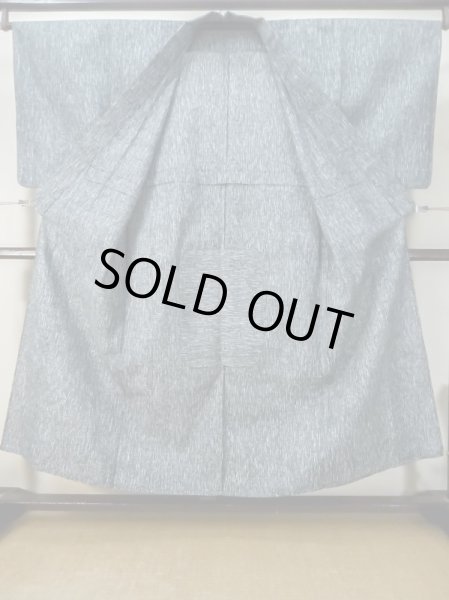 Photo2: Mint M0301A Used Japanese men  Blue Men's Yukata / Cotton. Abstract pattern   (Grade A) (2)