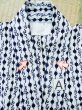 Photo12: M0301B Used Japanese men  Indigo Blue Men's Yukata / Cotton. Abstract pattern   (Grade C) (12)