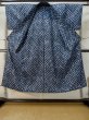 Photo2: M0301C Used Japanese women  Blue YUKATA summer(made in Japan) / Cotton. Abstract pattern   (Grade B) (2)