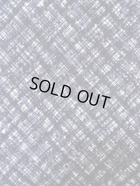 Photo4: M0301C Used Japanese women  Blue YUKATA summer(made in Japan) / Cotton. Abstract pattern   (Grade B) (4)