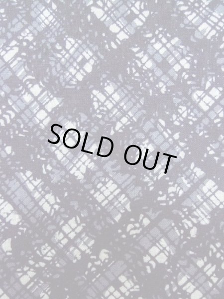 Photo5: M0301C Used Japanese women  Blue YUKATA summer(made in Japan) / Cotton. Abstract pattern   (Grade B) (5)