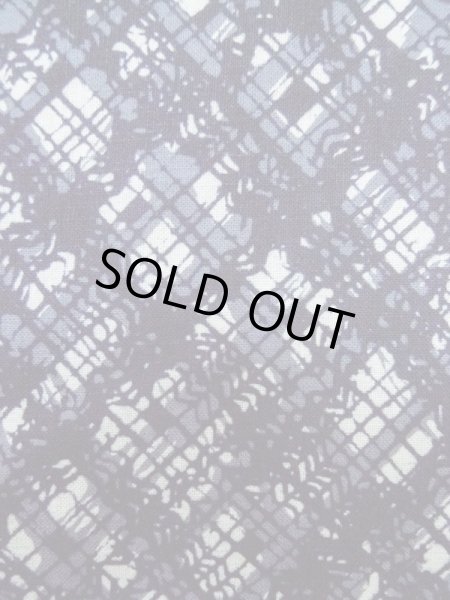 Photo6: M0301C Used Japanese women  Blue YUKATA summer(made in Japan) / Cotton. Abstract pattern   (Grade B) (6)