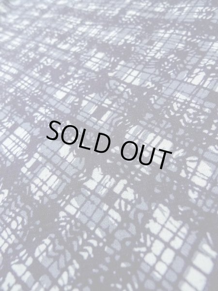 Photo7: M0301C Used Japanese women  Blue YUKATA summer(made in Japan) / Cotton. Abstract pattern   (Grade B) (7)