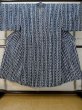 Photo1: M0301E Used Japanese men  Indigo Blue Men's Yukata / Cotton. Abstract pattern   (Grade B) (1)