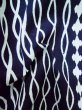 Photo9: M0301E Used Japanese men  Indigo Blue Men's Yukata / Cotton. Abstract pattern   (Grade B) (9)