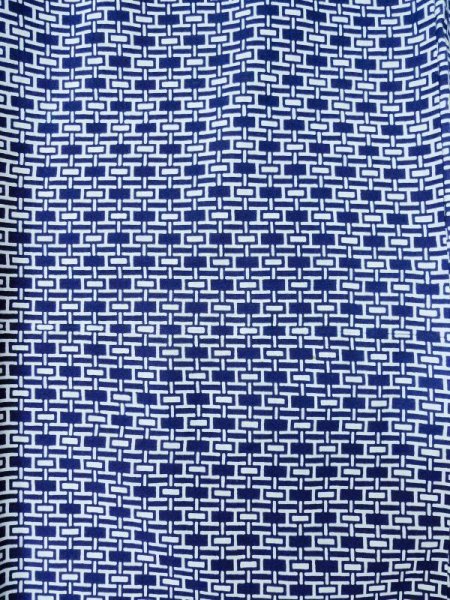 Photo3: M0301G Used Japanese men  Indigo Blue Men's Yukata / Cotton. Abstract pattern   (Grade A) (3)
