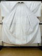 Photo2: M0301J Used Japanese men  White Men's Yukata / Linen. Abstract pattern   (Grade B) (2)