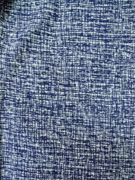 Photo3: Mint M0301K Used Japanese men  Navy Blue Men's Yukata / Cotton. Abstract pattern   (Grade A) (3)