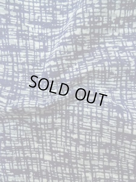 Photo9: Mint M0301K Used Japanese men  Navy Blue Men's Yukata / Cotton. Abstract pattern   (Grade A) (9)