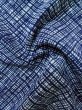 Photo9: M0301M Used Japanese men  Navy Blue Men's Yukata / Cotton. Abstract pattern   (Grade D) (9)