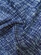 Photo10: M0301M Used Japanese men  Navy Blue Men's Yukata / Cotton. Abstract pattern   (Grade D) (10)