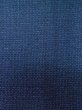 Photo6: M0301N Used Japanese men Dark Blue Men's Kimono / Wool. Tortoise-shell pattern(Hexagonal pattern)   (Grade D) (6)