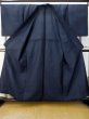 Photo2: M0301O Used Japanese men  Navy Blue Men's Kimono / Wool. Abstract pattern   (Grade D) (2)