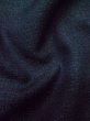 Photo9: M0301O Used Japanese men  Navy Blue Men's Kimono / Wool. Abstract pattern   (Grade D) (9)
