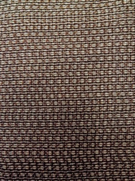 Photo5: M0301Q Used Japanese men  Brown Men's Kimono / Silk. Abstract pattern,   (Grade C) (5)