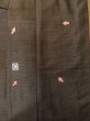 Photo14: M0301Q Used Japanese men  Brown Men's Kimono / Silk. Abstract pattern,   (Grade C) (14)