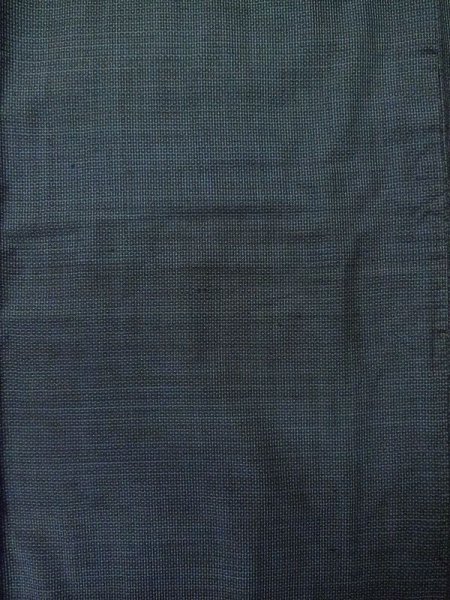 Photo3: M0301S Used Japanese menPale Dark Blue Men's Kimono / Silk. Tortoise-shell pattern(Hexagonal pattern)   (Grade B) (3)
