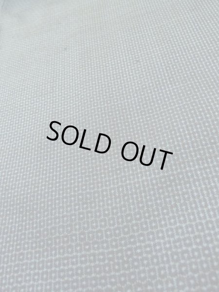 Photo7: M0301S Used Japanese menPale Dark Blue Men's Kimono / Silk. Tortoise-shell pattern(Hexagonal pattern)   (Grade B) (7)