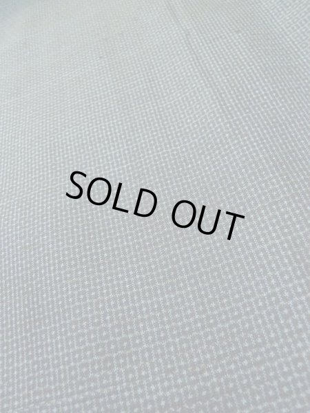 Photo8: M0301S Used Japanese menPale Dark Blue Men's Kimono / Silk. Tortoise-shell pattern(Hexagonal pattern)   (Grade B) (8)