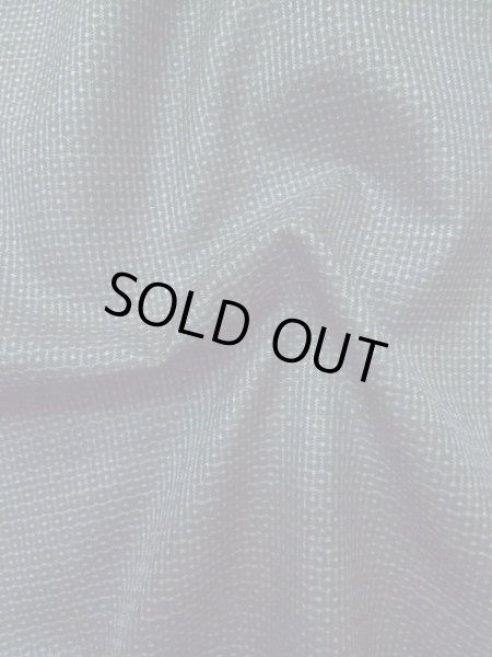 Photo9: M0301S Used Japanese menPale Dark Blue Men's Kimono / Silk. Tortoise-shell pattern(Hexagonal pattern)   (Grade B) (9)