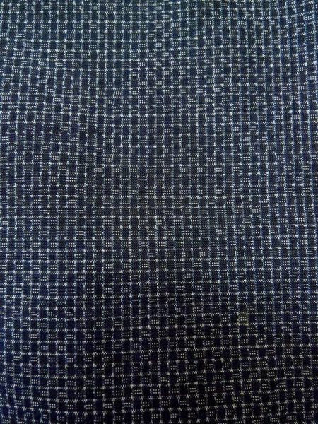 Photo6: M0301T Used Japanese menPale Dark Blue Men's Kimono / Silk. Abstract pattern,   (Grade B) (6)