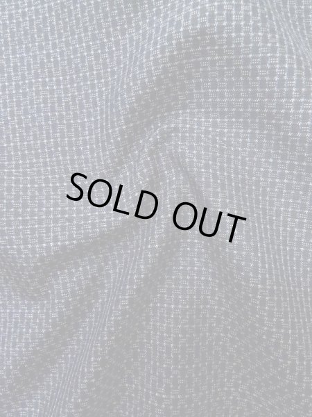 Photo9: M0301T Used Japanese menPale Dark Blue Men's Kimono / Silk. Abstract pattern,   (Grade B) (9)