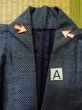 Photo12: M0301T Used Japanese menPale Dark Blue Men's Kimono / Silk. Abstract pattern,   (Grade B) (12)