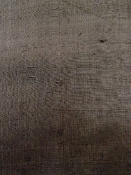 Photo6: M0301V Used Japanese men Pale Brown Men's Kimono / Silk.    (Grade B) (6)