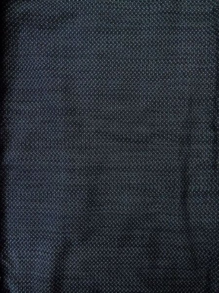 Photo3: M0301X Used Japanese menPale Dark Blue Men's Kimono / Silk. Abstract pattern   (Grade D) (3)