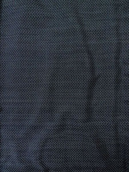 Photo4: M0301X Used Japanese menPale Dark Blue Men's Kimono / Silk. Abstract pattern   (Grade D) (4)