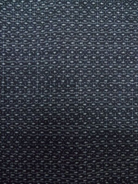 Photo5: M0301X Used Japanese menPale Dark Blue Men's Kimono / Silk. Abstract pattern   (Grade D) (5)