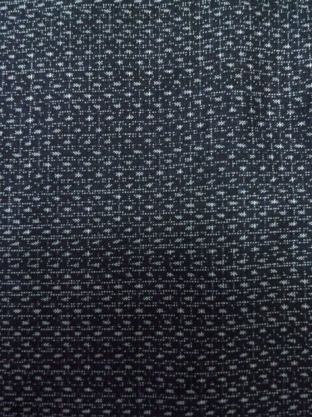 Photo6: M0301X Used Japanese menPale Dark Blue Men's Kimono / Silk. Abstract pattern   (Grade D) (6)