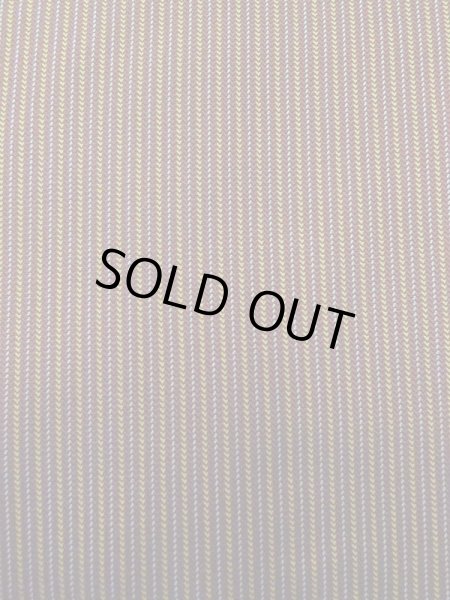 Photo6: M0301Y Used Japanese men  Brown Men's Kimono / Silk. Stripes padding inside  (Grade D) (6)