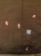 Photo15: M0301Y Used Japanese men  Brown Men's Kimono / Silk. Stripes padding inside  (Grade D) (15)
